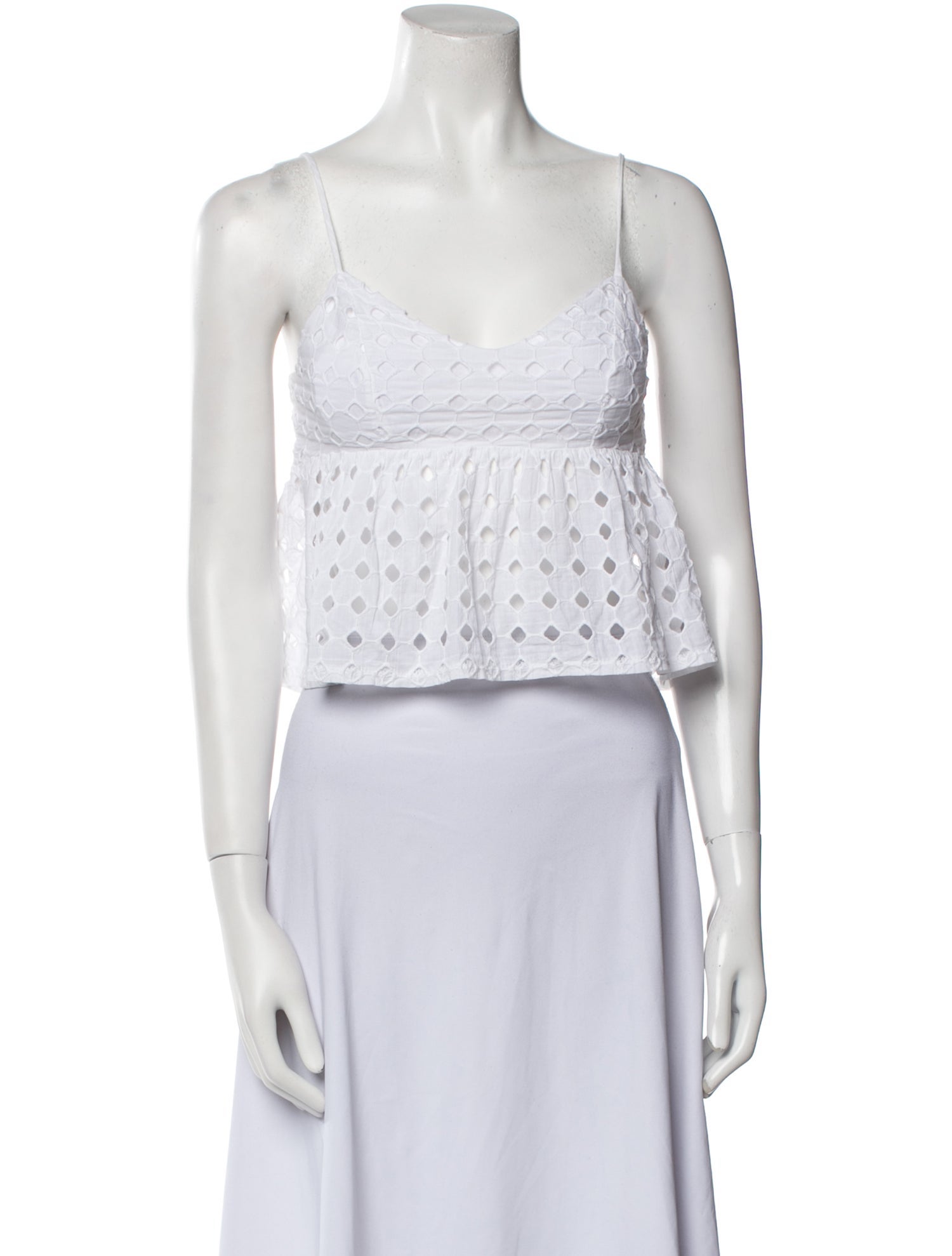 Clayton Square Neckline Sleeveless Crop Top