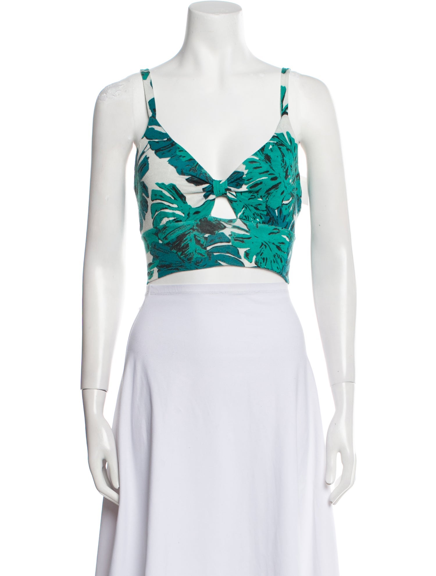 Clayton Printed V-Neck Crop Top