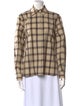 Camilla and Marc Plaid Print Long Sleeve Button-Up Top