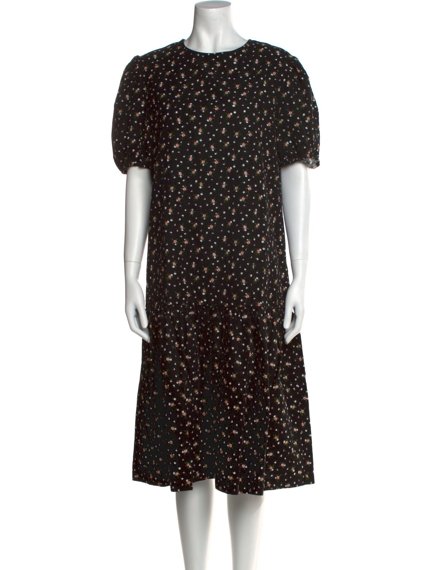Casey Marks Floral Print Midi Length Dress w/ Tags