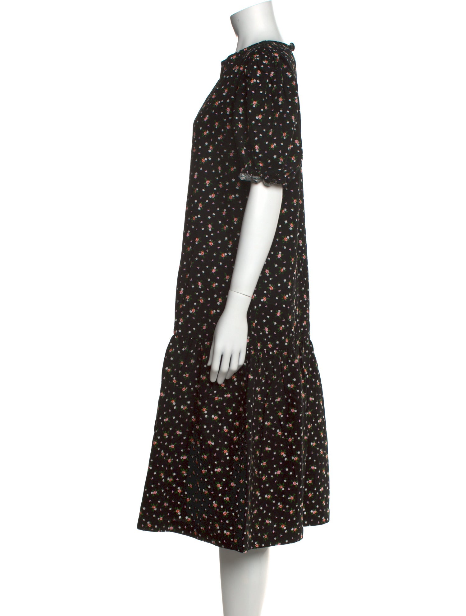Casey Marks Floral Print Midi Length Dress w/ Tags