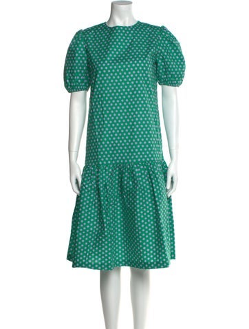 Casey Marks Dresses Polka Dot Print Midi Length Dress XS