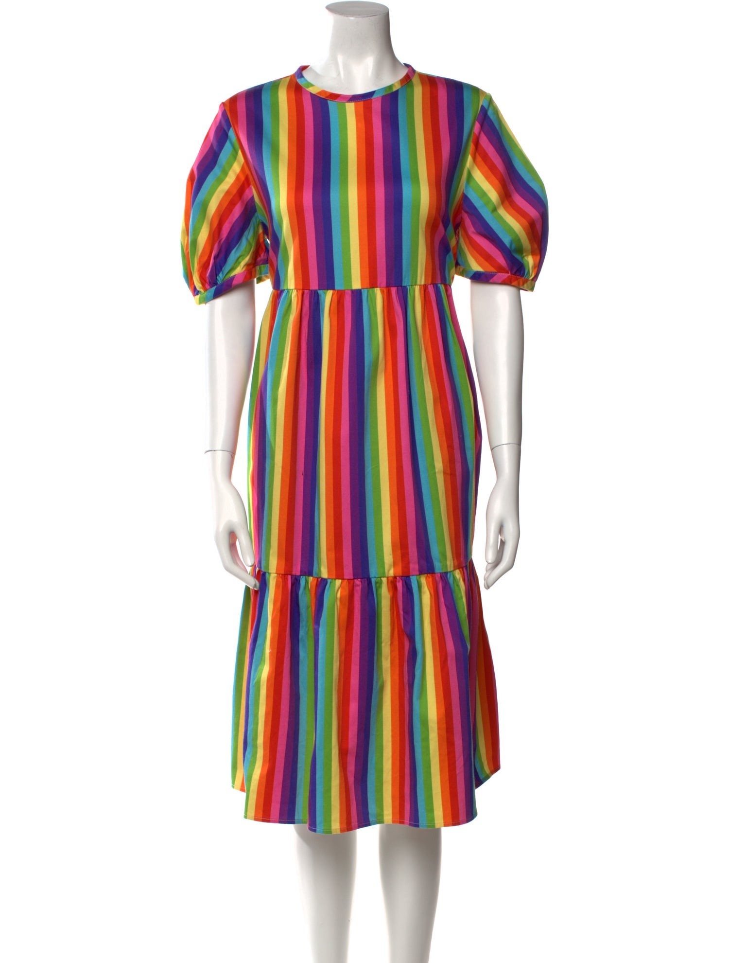 Casey Marks Striped Midi Length Dress