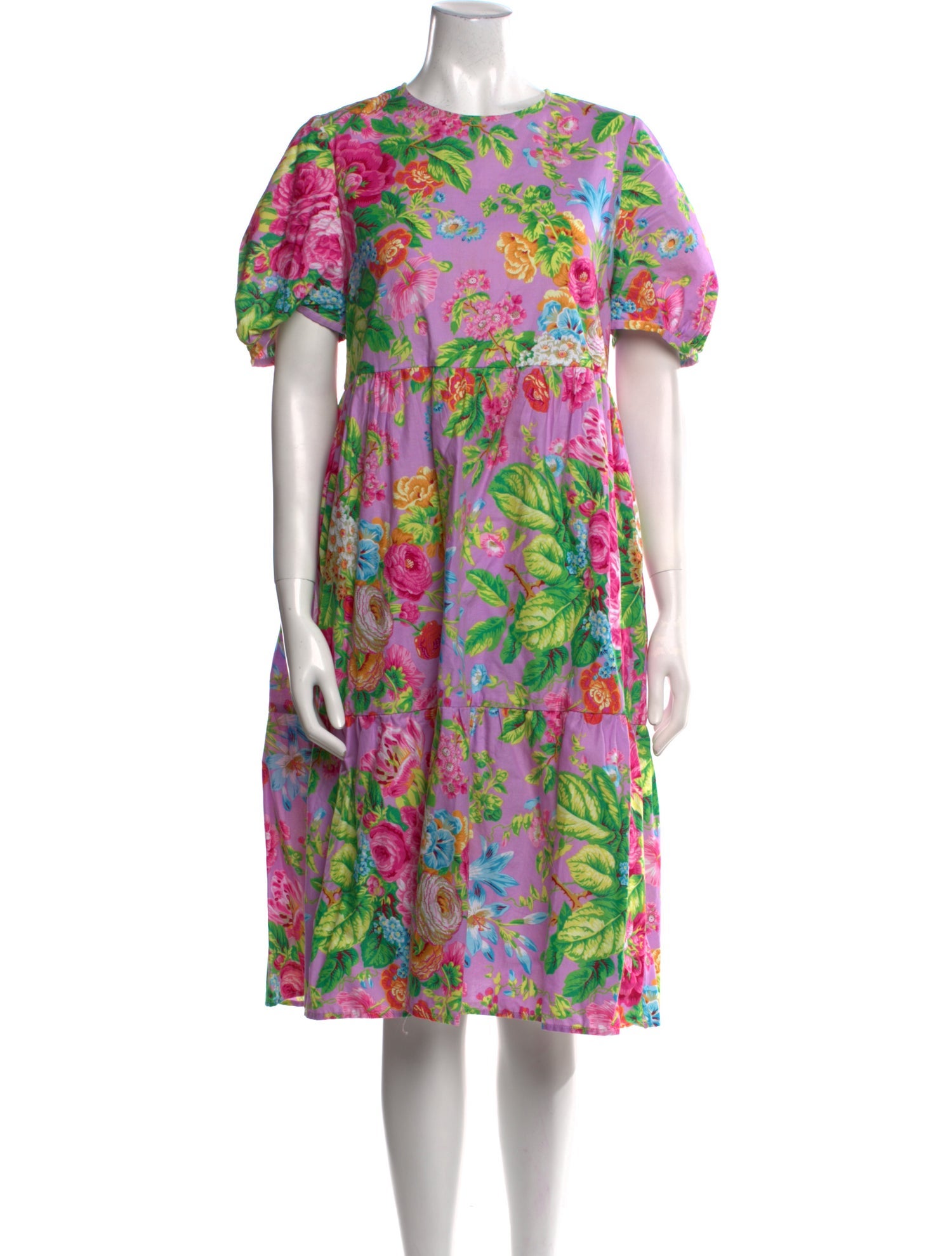 Casey Marks Floral Print Midi Length Dress