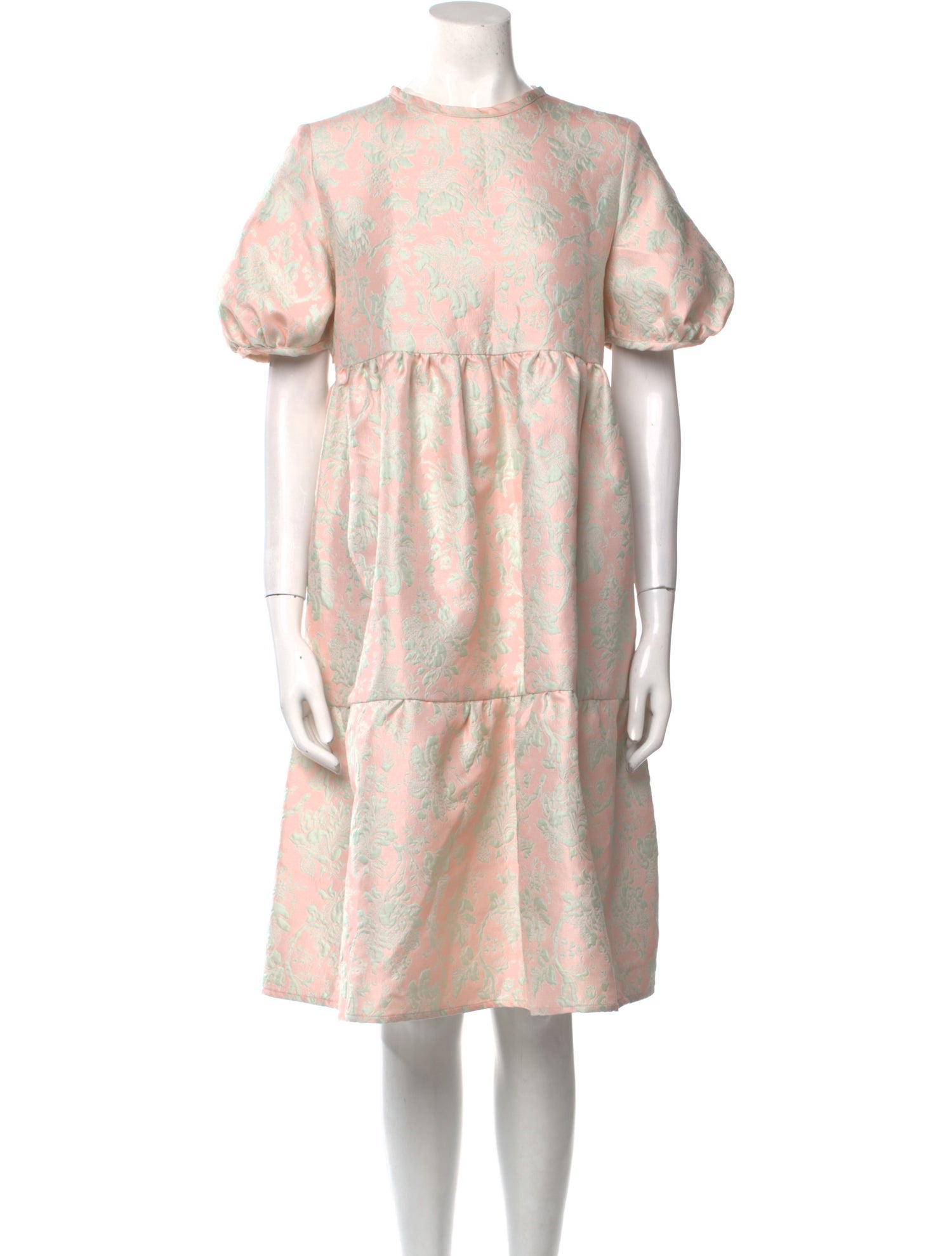 Casey Marks Floral Print Knee-Length Dress