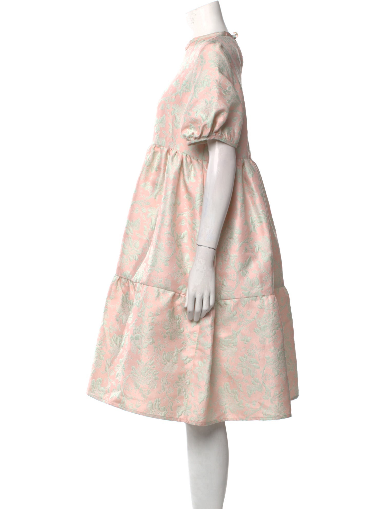 Casey Marks Floral Print Knee-Length Dress