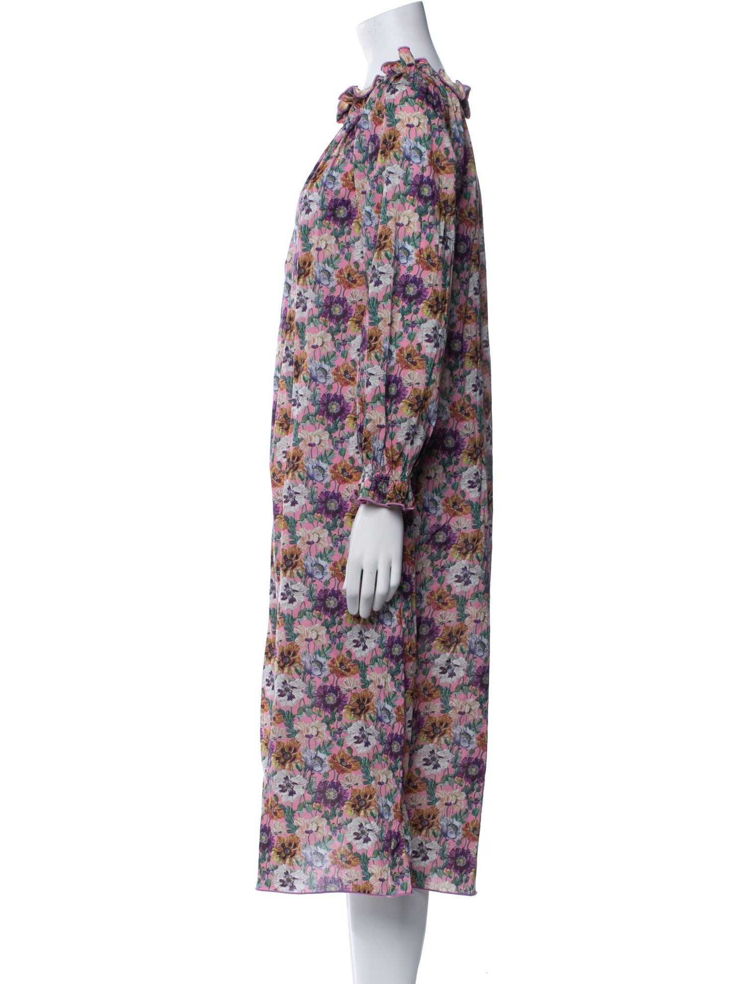 Casey Marks Floral Print Midi Length Dress