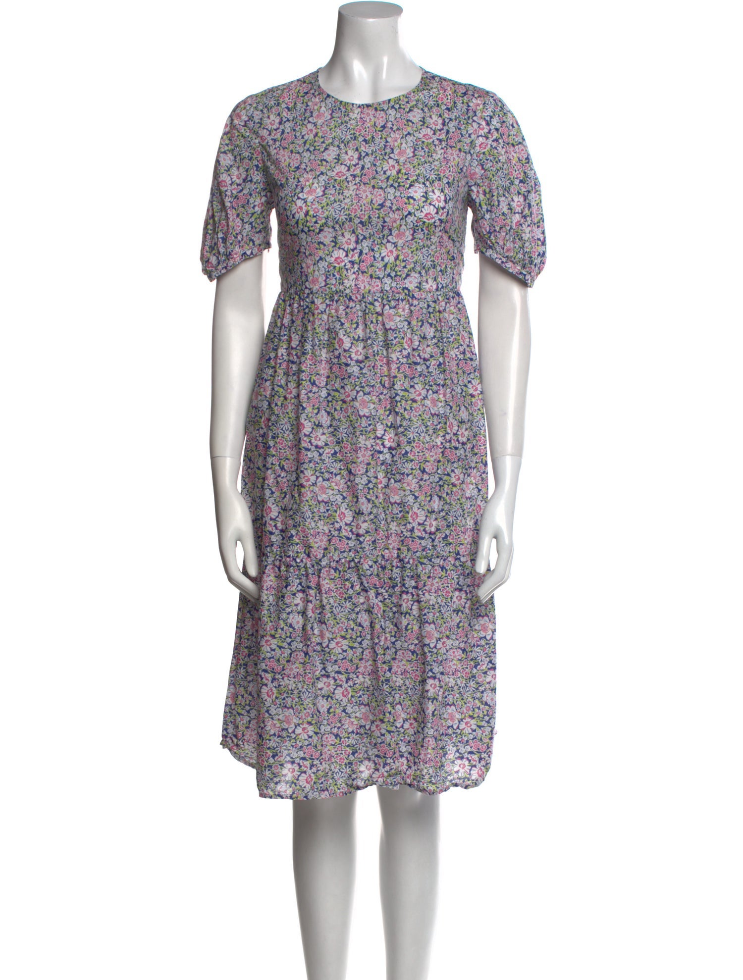 Casey Marks Floral Print Knee-Length Dress