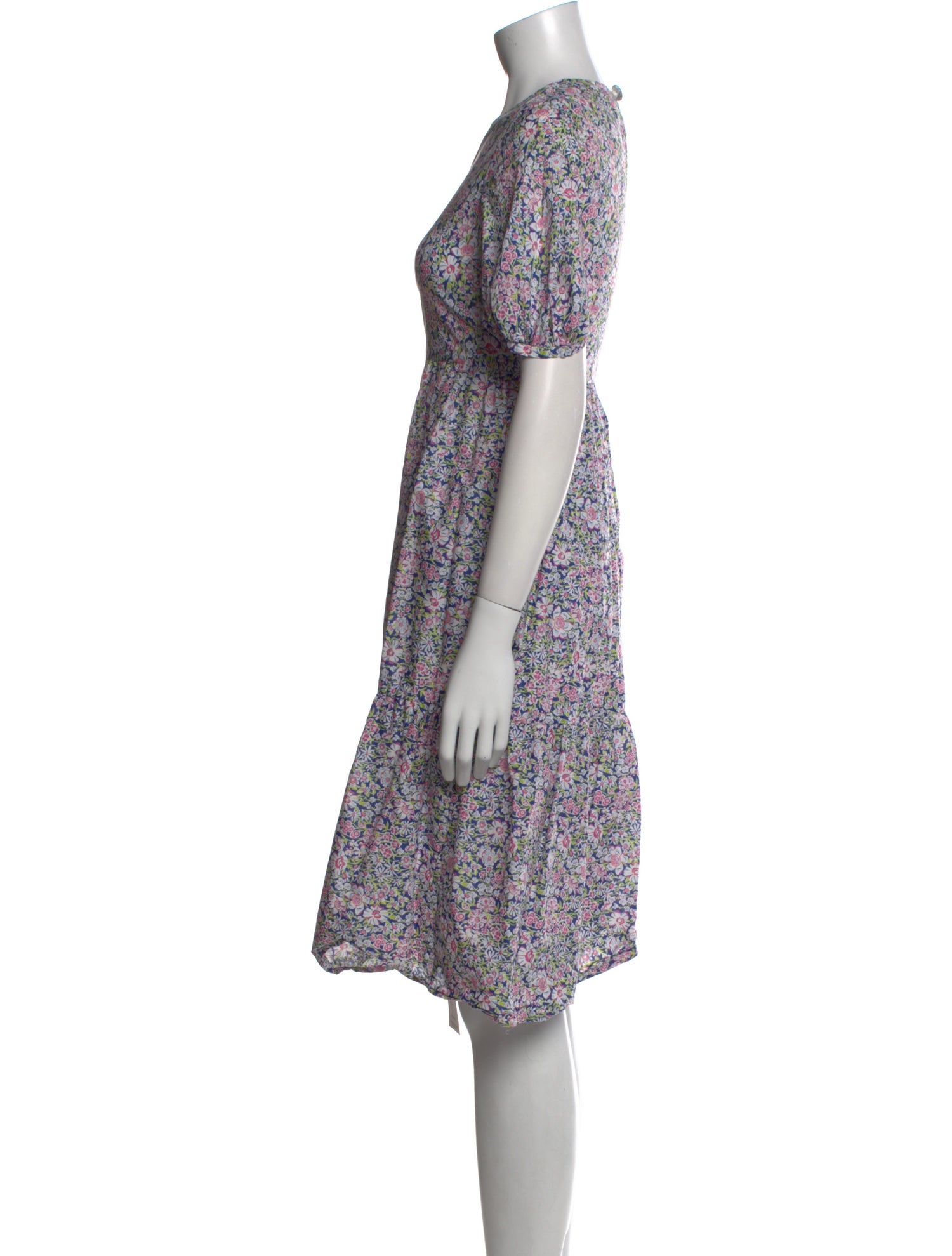 Casey Marks Floral Print Knee-Length Dress
