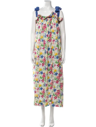 Casey Marks Floral Print Midi Length Dress