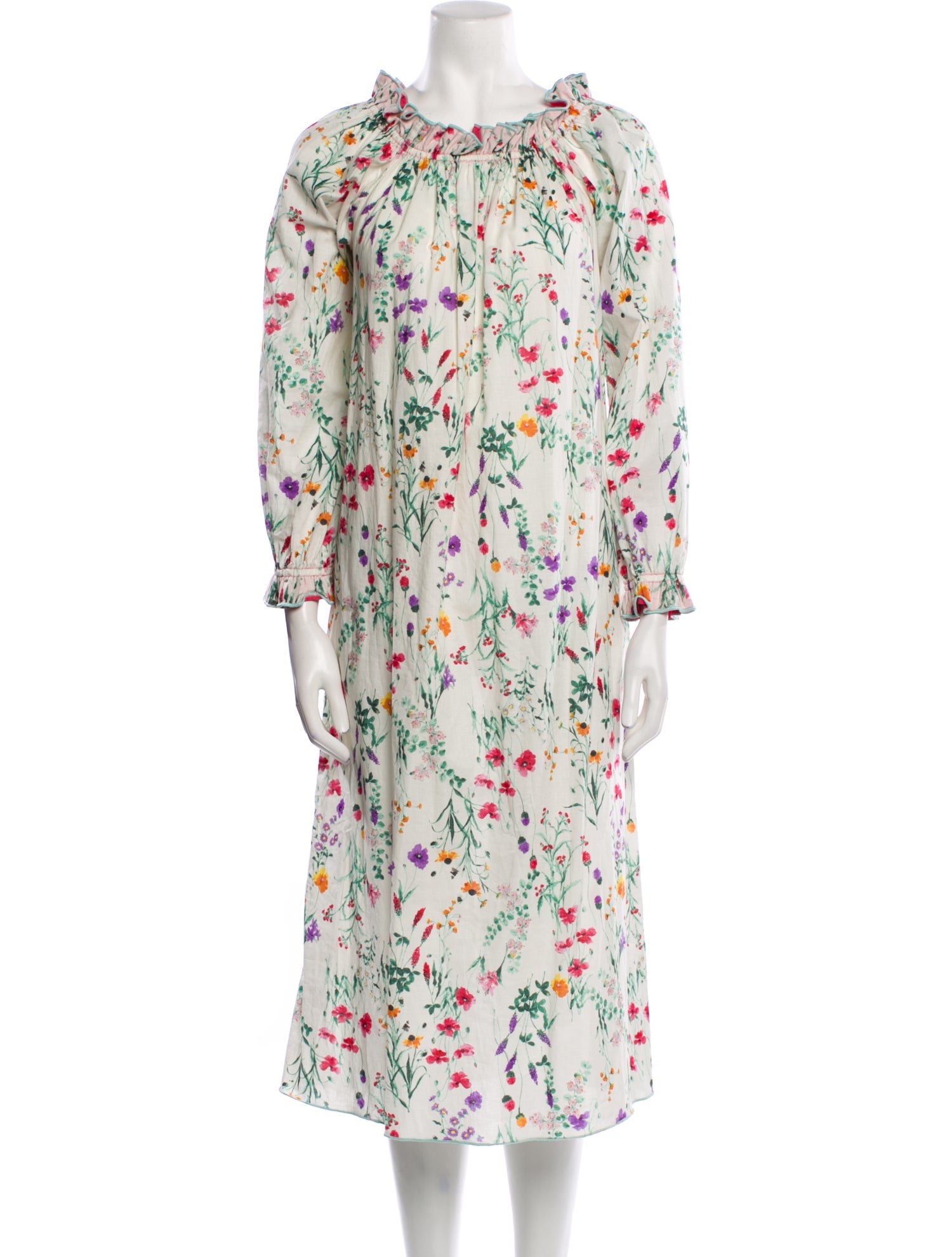 Casey Marks Floral Print Midi Length Dress