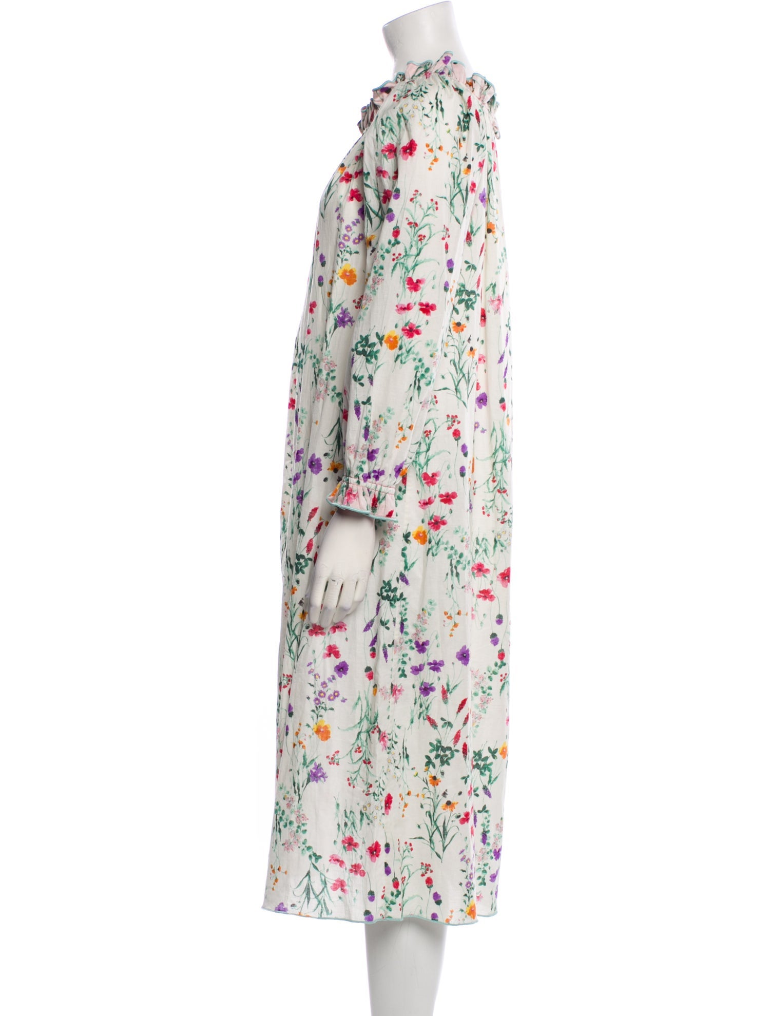 Casey Marks Floral Print Midi Length Dress