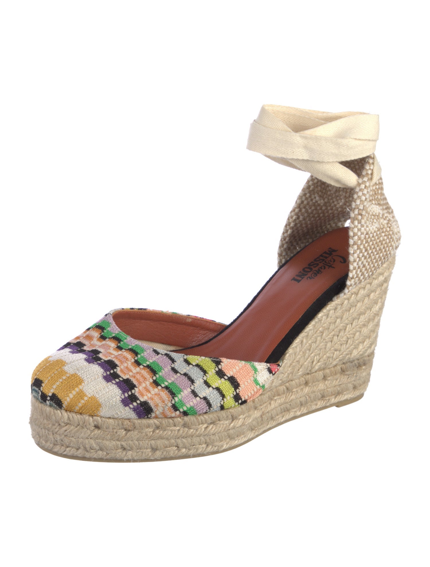 Castañer x Missoni Printed Braided Accents D'Orsay Pumps