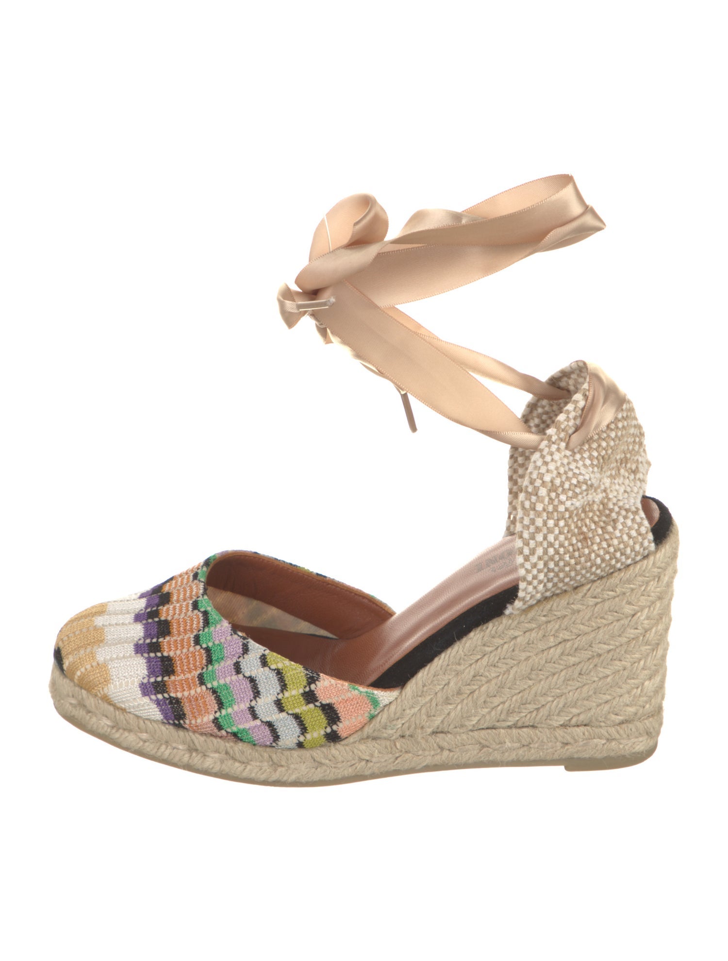 Castañer x Missoni Striped Cutout Accent D'Orsay Pumps