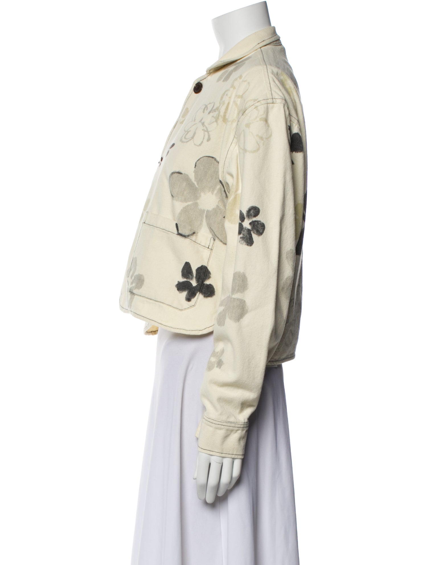 Connor Mcknight Floral Print Denim Jacket