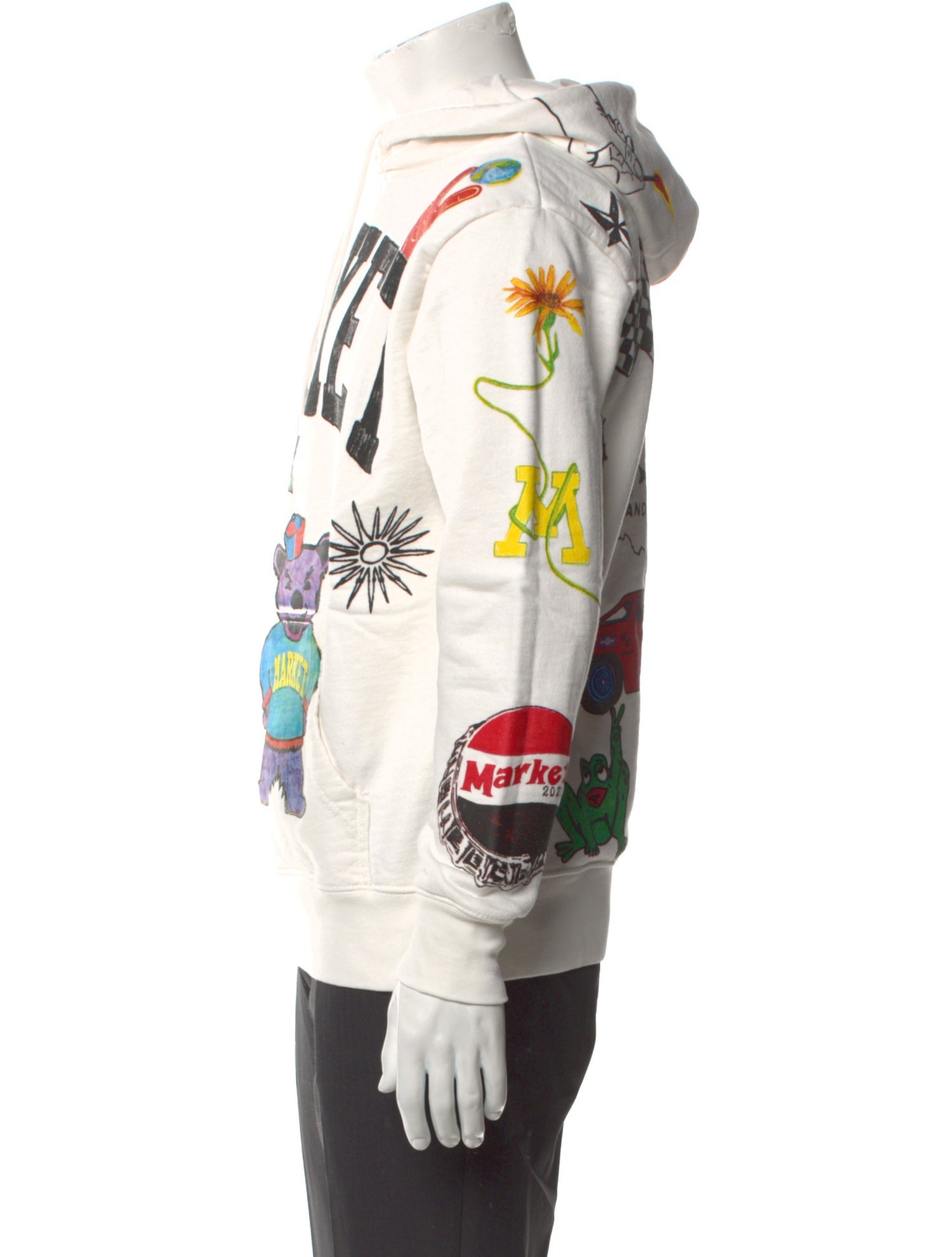 Market Graphic Print Crew Neck Hoodie