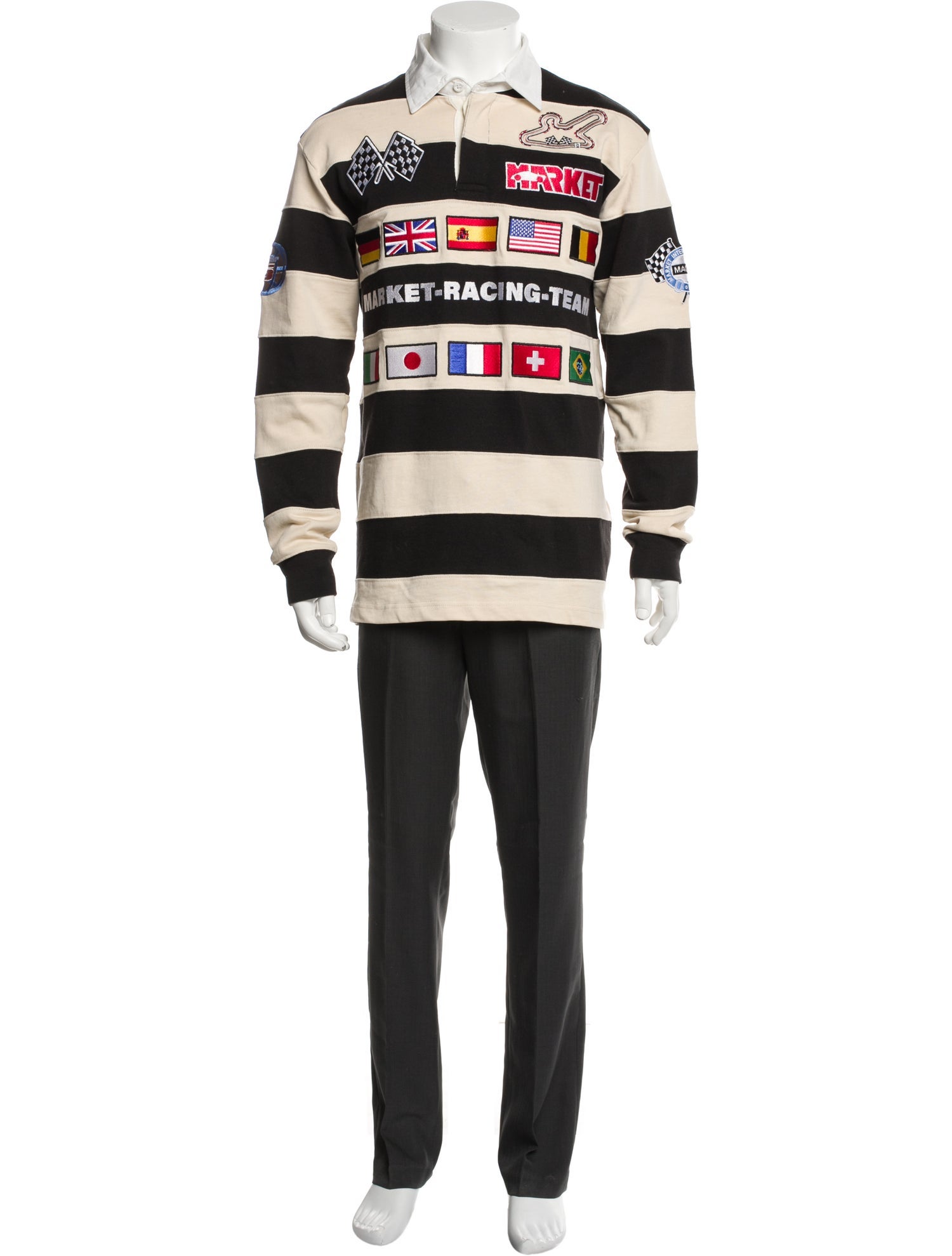 Market Striped Collar Polo Shirt