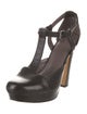 Market Leather T-Strap Pumps