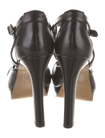 Market Leather T-Strap Pumps