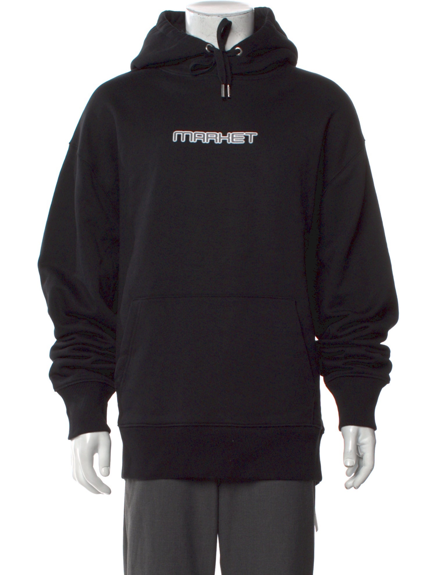 Market Graphic Print Crew Neck Hoodie