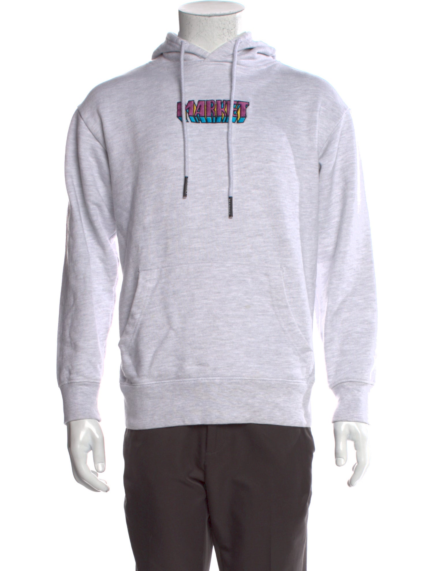 Market Graphic Print Crew Neck Polo Sweater