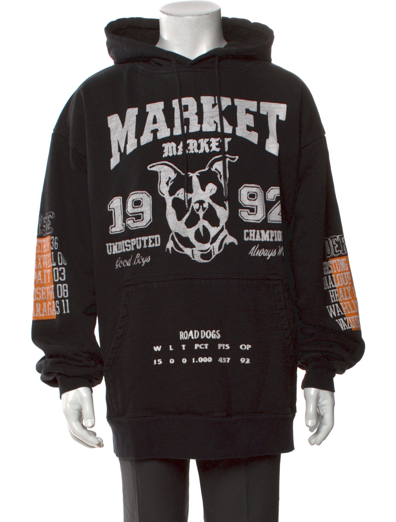 Market Graphic Print Crew Neck Hoodie