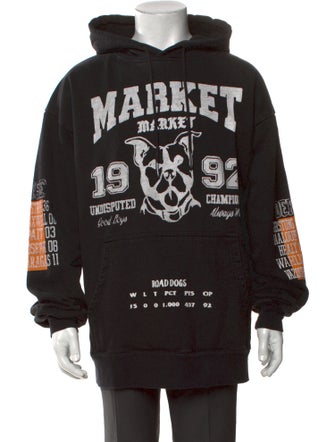 Market Graphic Print Crew Neck Hoodie