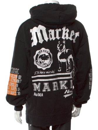 Market Graphic Print Crew Neck Hoodie