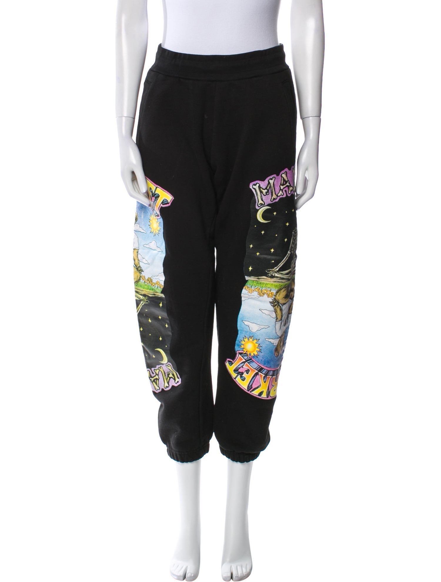 Market Graphic Print Embroidered Accent Sweatpants