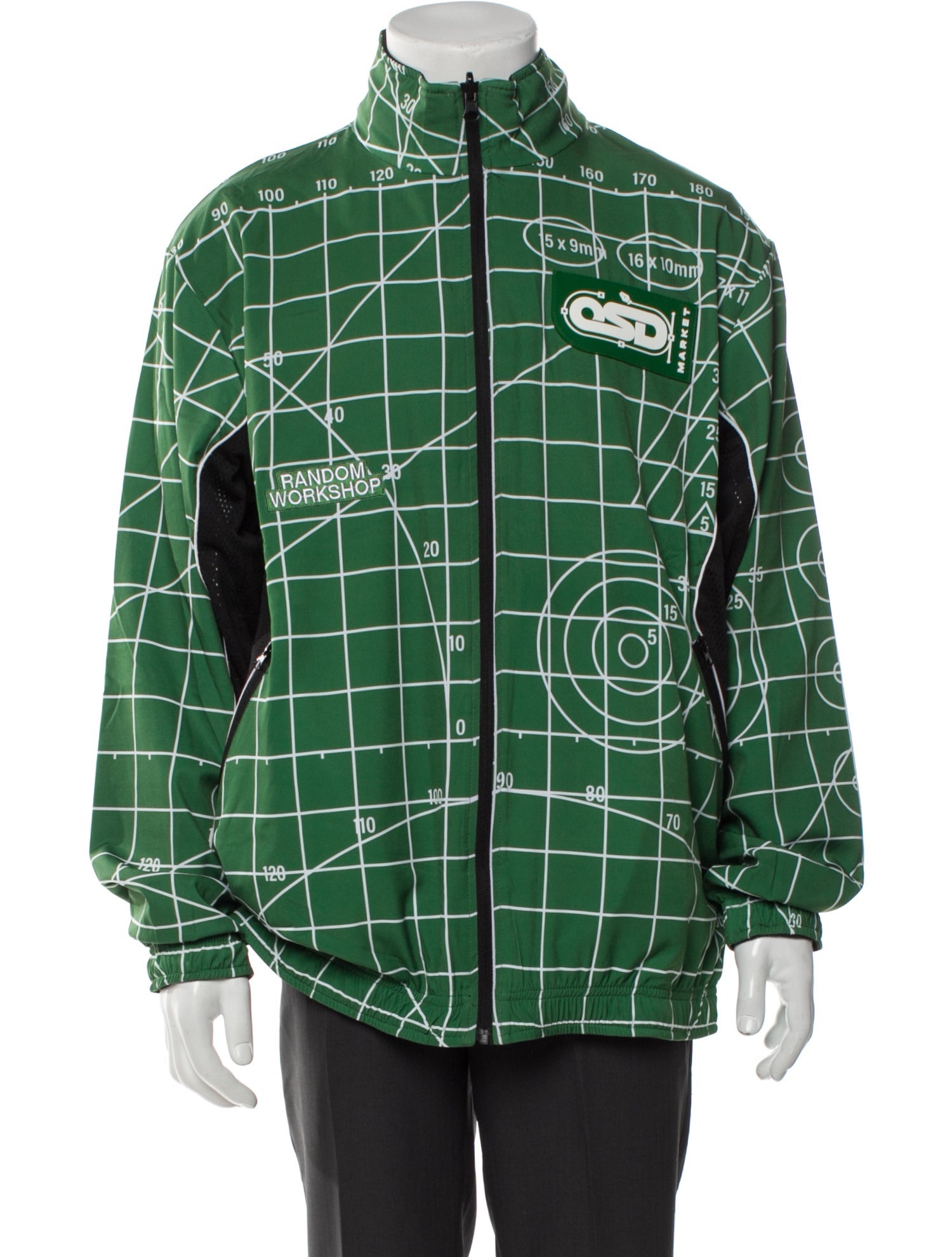 Market Open Reversible Source Design Printed Windbreaker