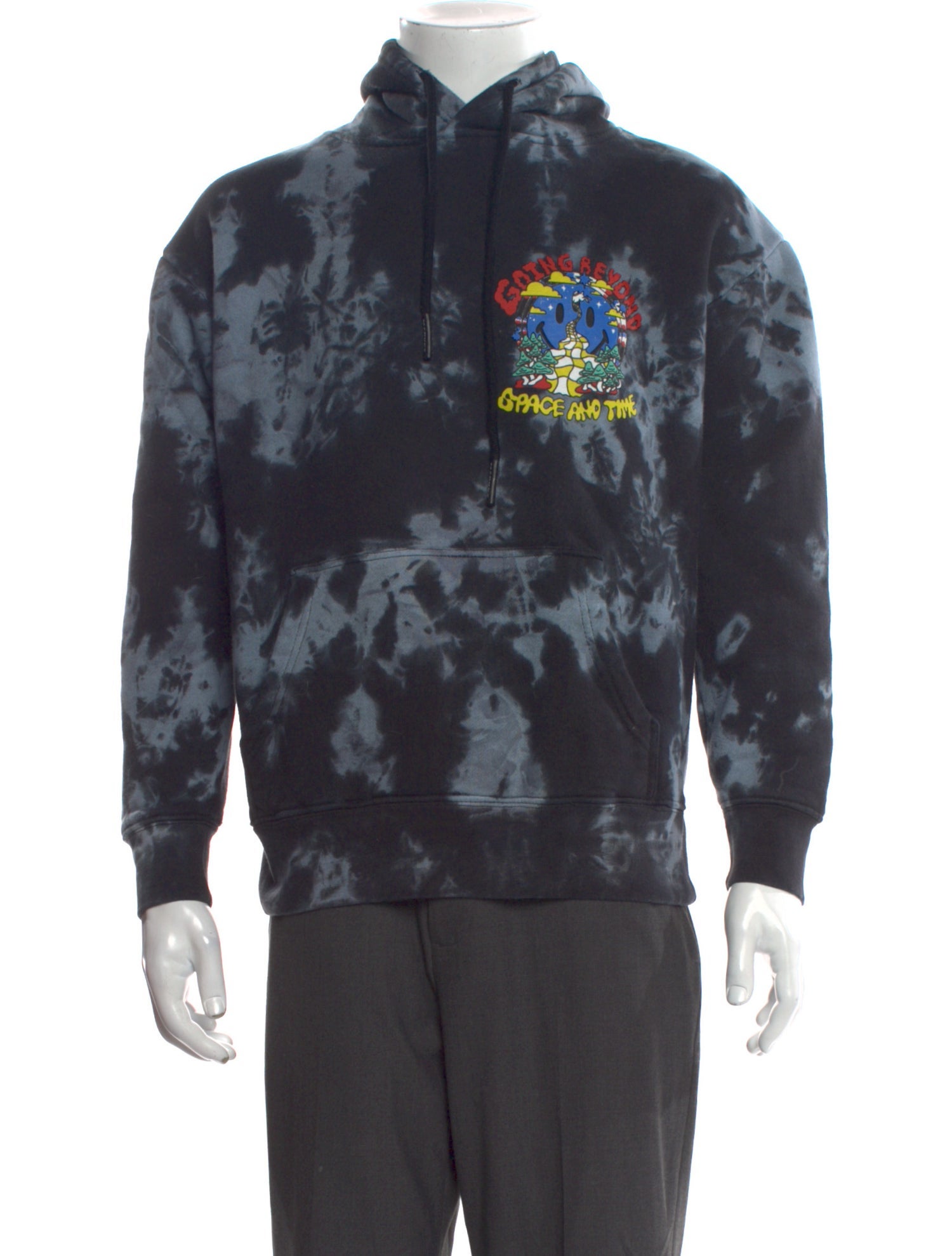 Market Tie-Dye Print Crew Neck Hoodie