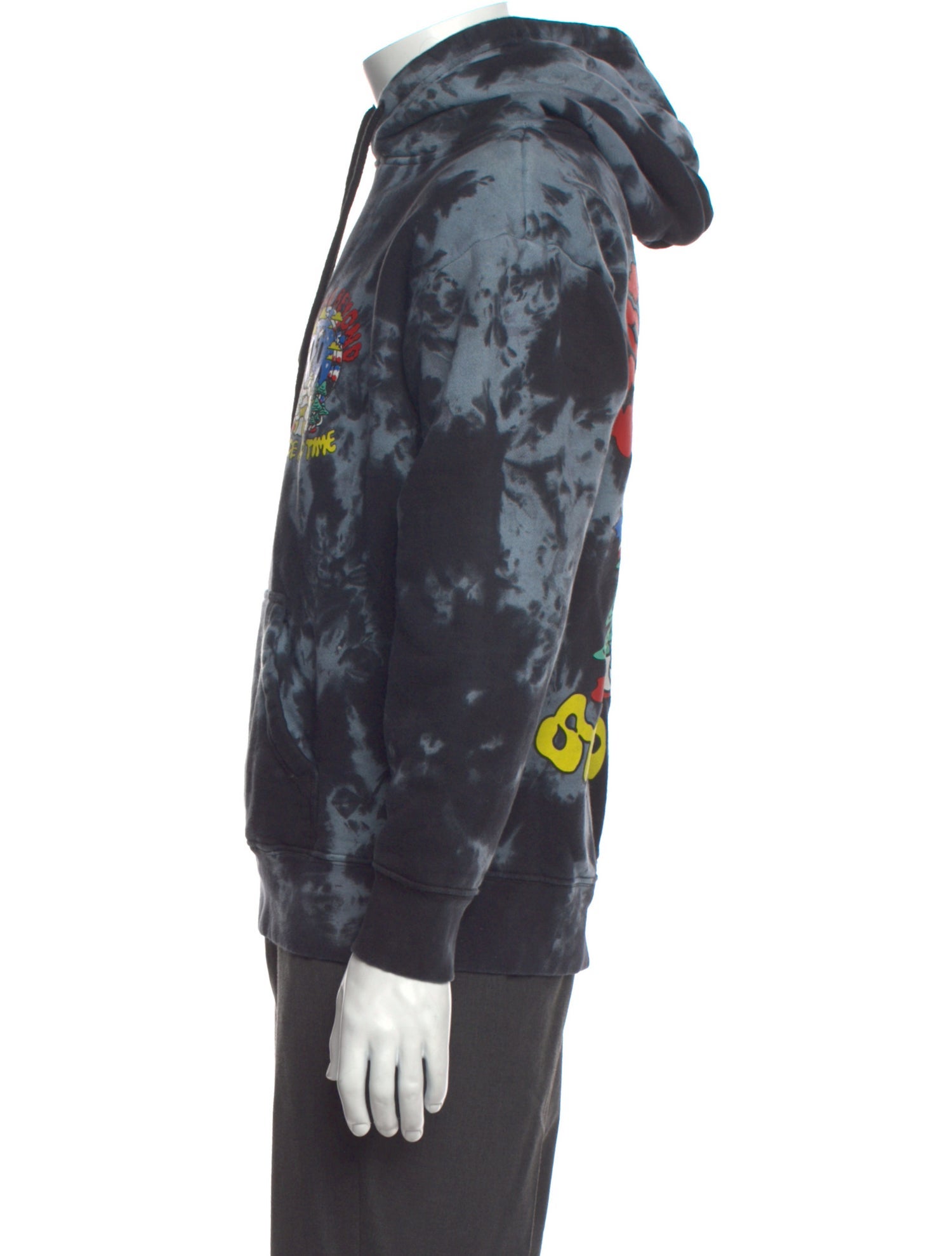 Market Tie-Dye Print Crew Neck Hoodie