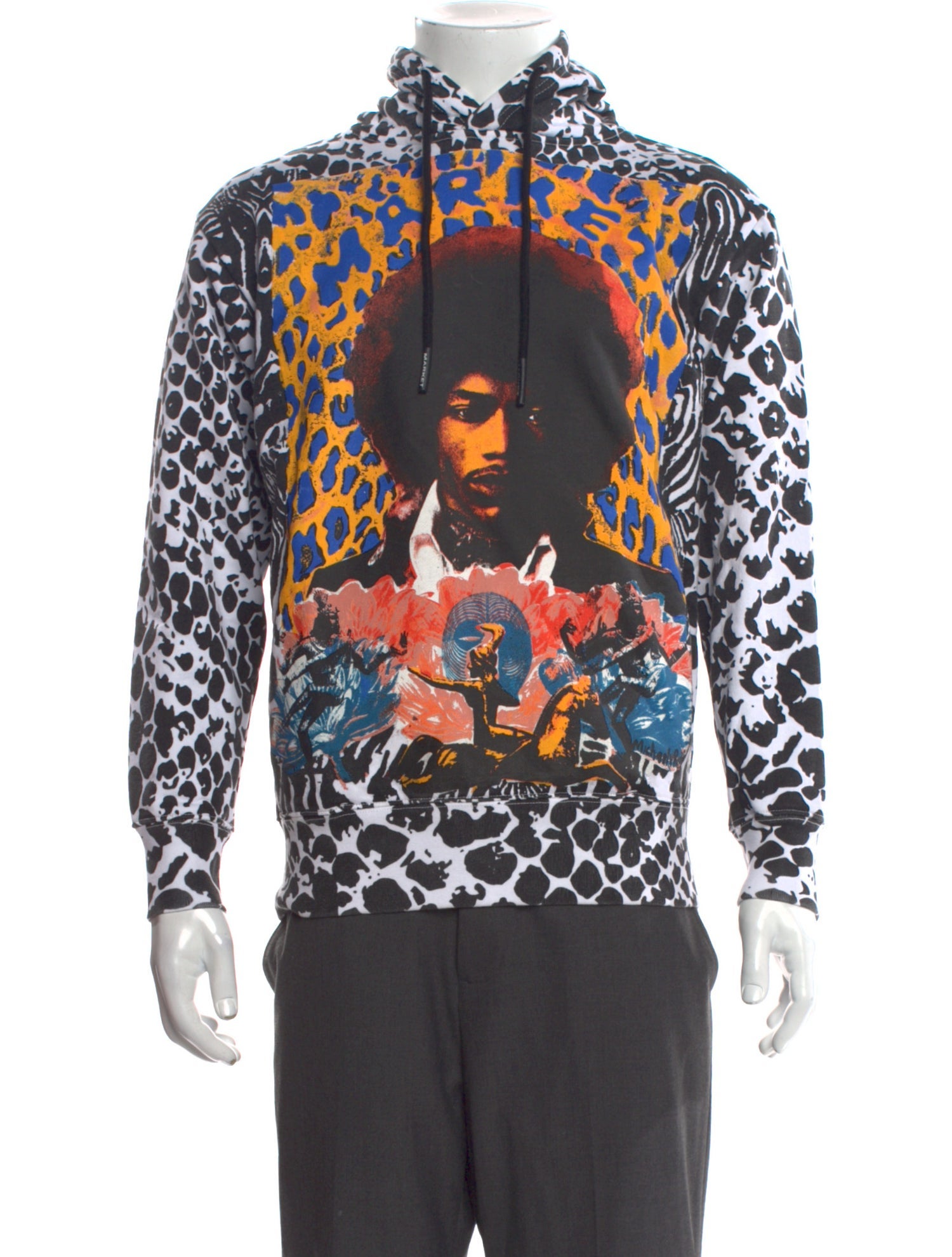 Market Graphic Print Crew Neck Hoodie