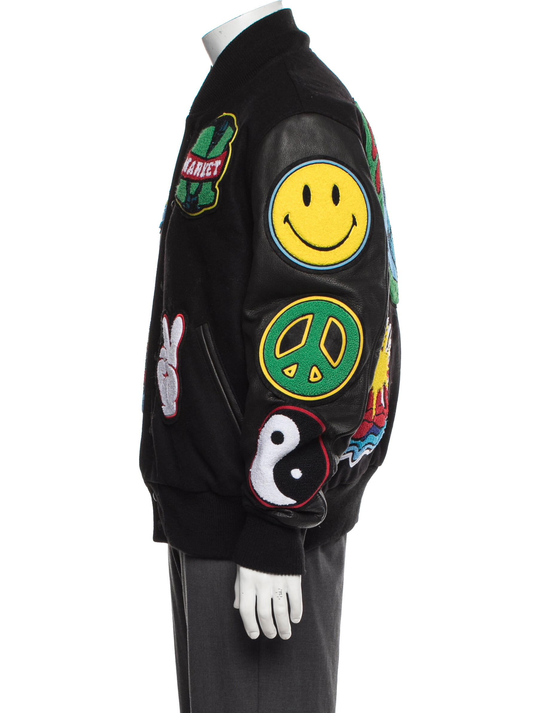 Market Wool Graphic Print Varsity Jacket