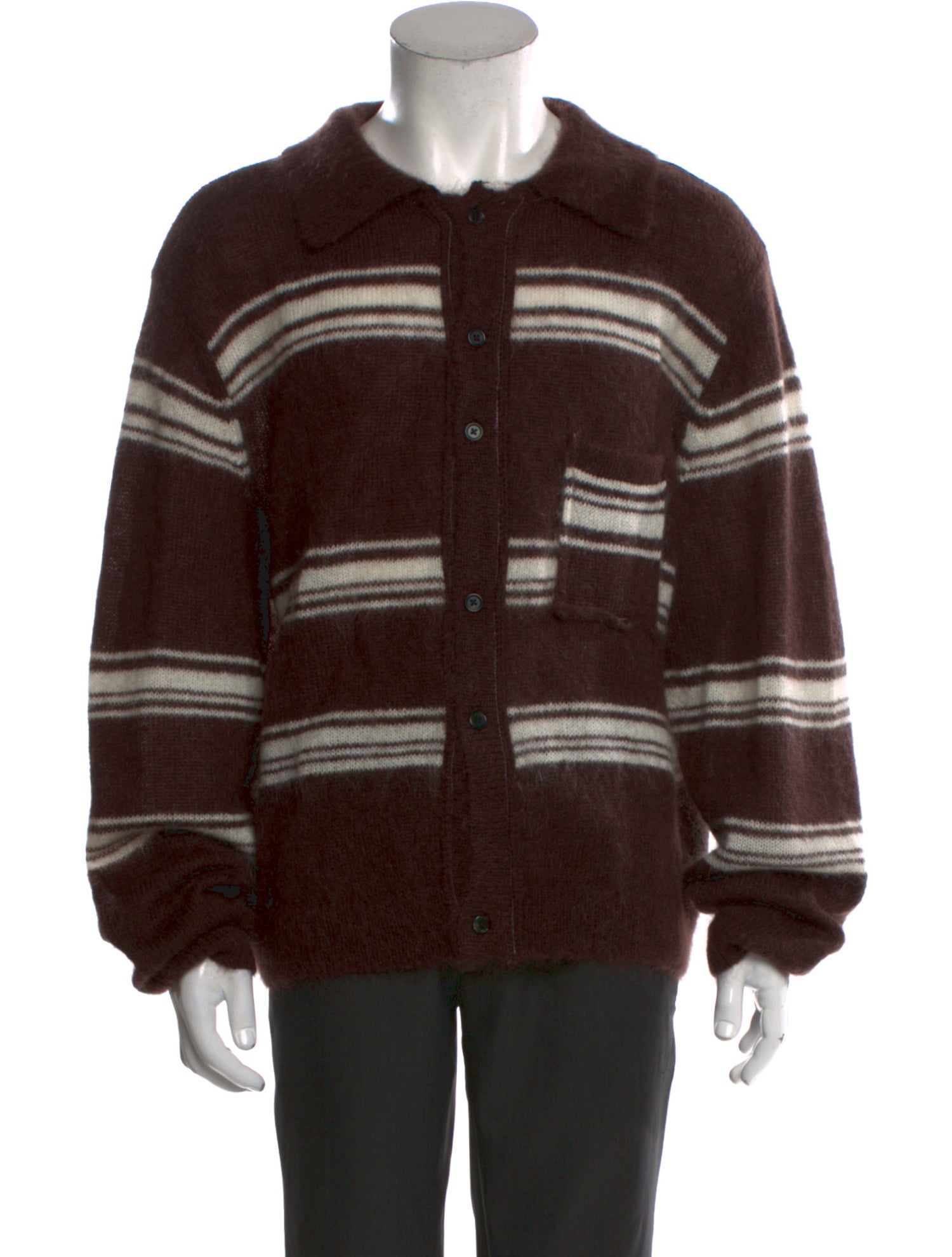 Camiel Fortgens Mohair Striped Cardigan