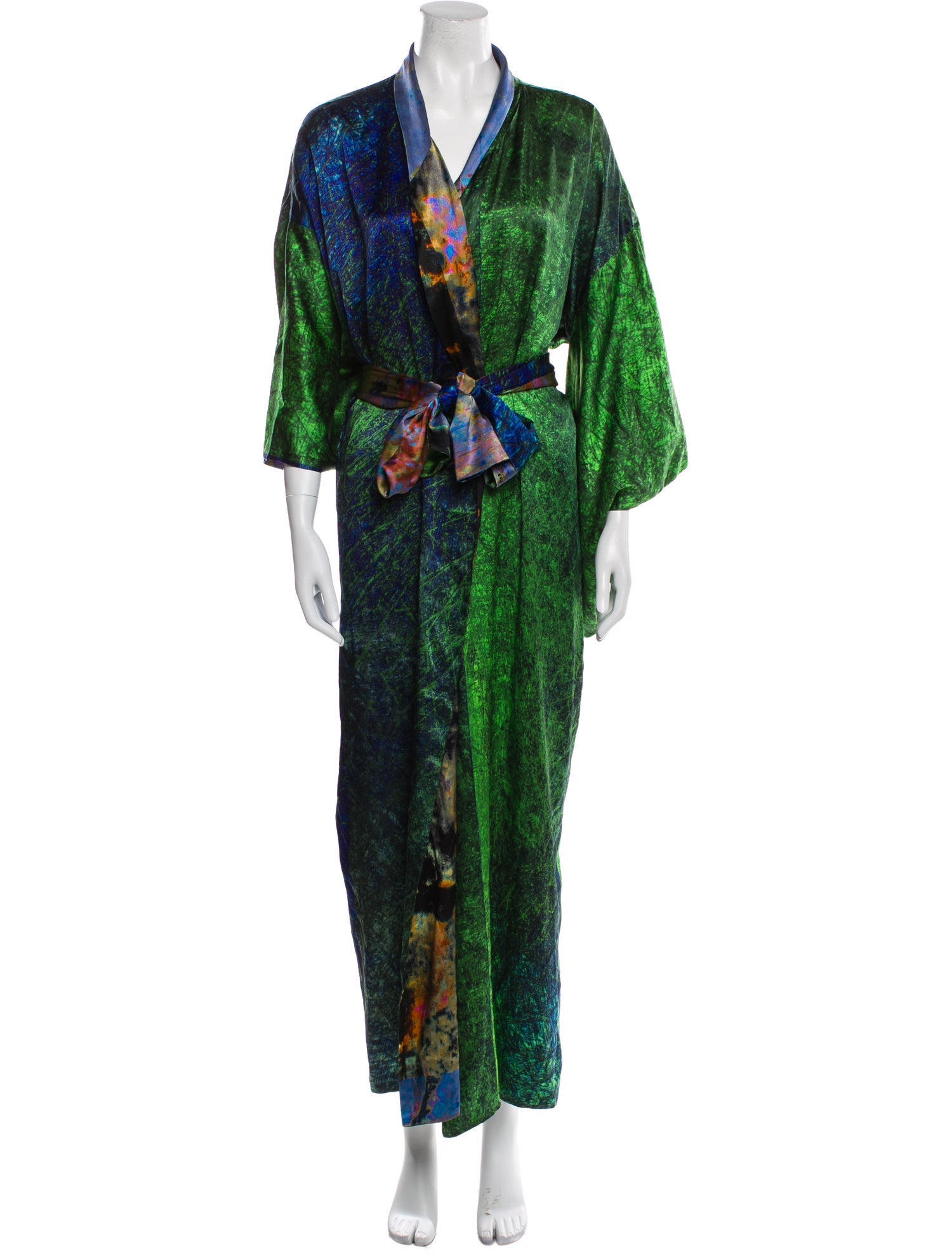 Carmen Molina Silk Printed Robe w/ Tags