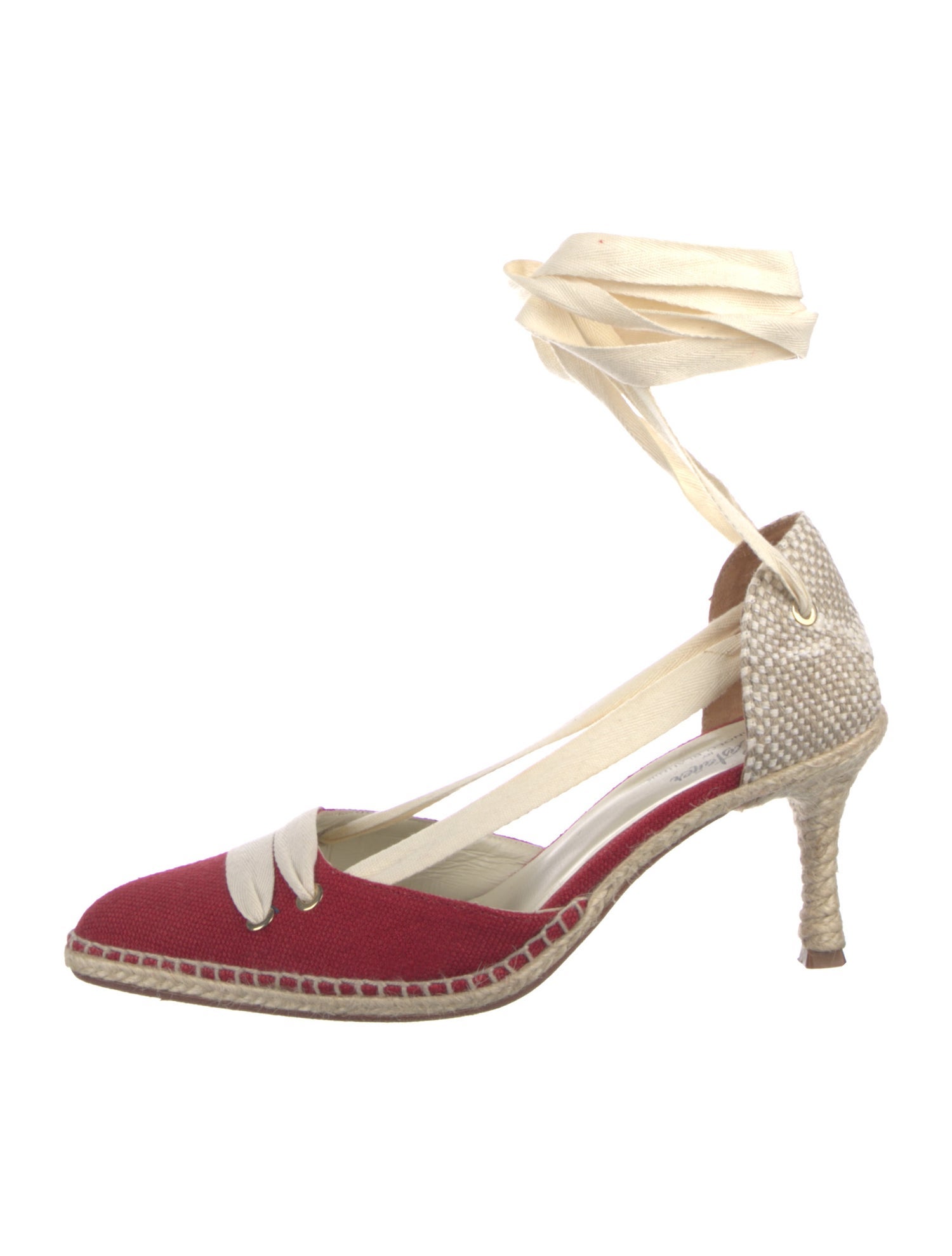 Castañer x Manolo Blahnik Canvas Printed D'Orsay Pumps