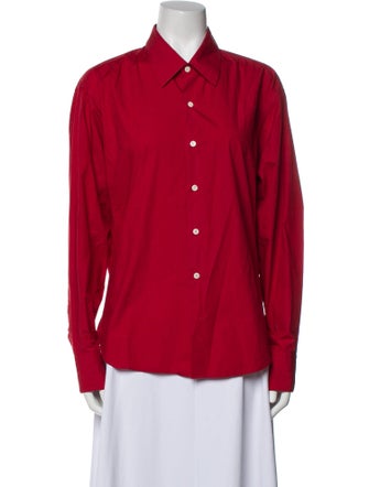 Comme Si Long Sleeve Button-Up Top