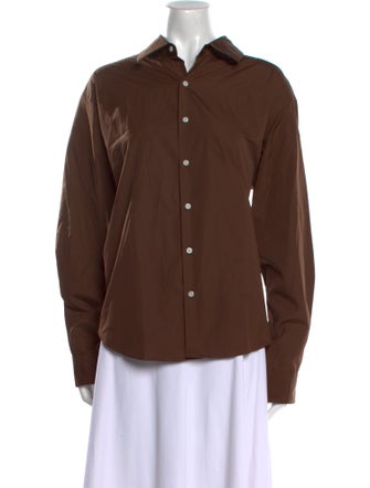 Comme Si Long Sleeve Button-Up Top