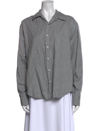 Comme Si Long Sleeve Button-Up Top