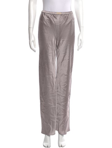 Pre-owned Comme Si Silk Wide Leg Pants In Purple