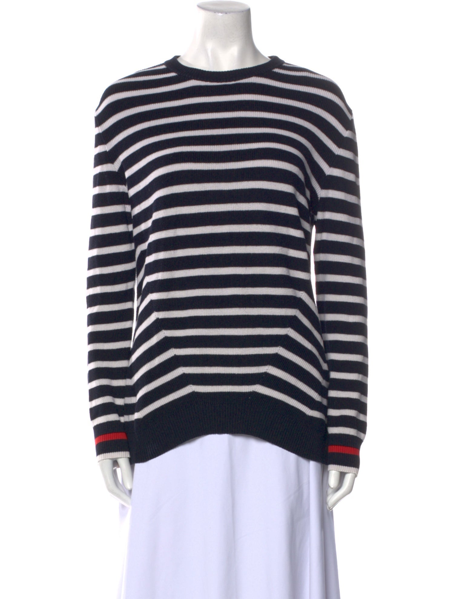 Chinti and Parker Striped Crew Neck Sweater Blue Knitwear, Clothing WCN24749 The RealReal