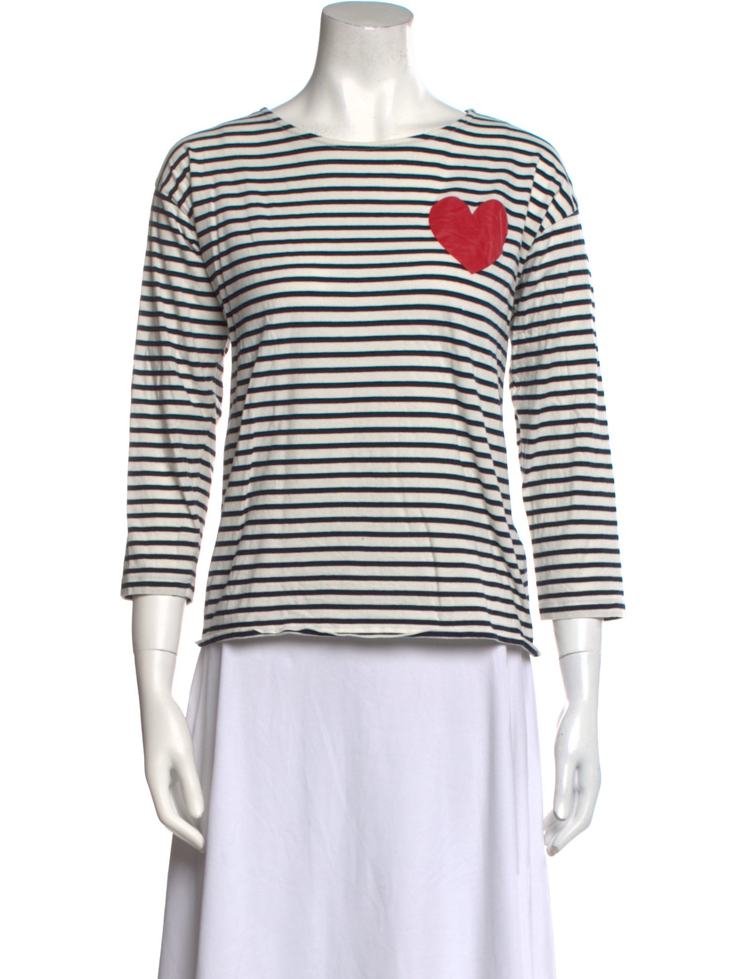 Chinti and Parker Striped Bateau Neckline Top