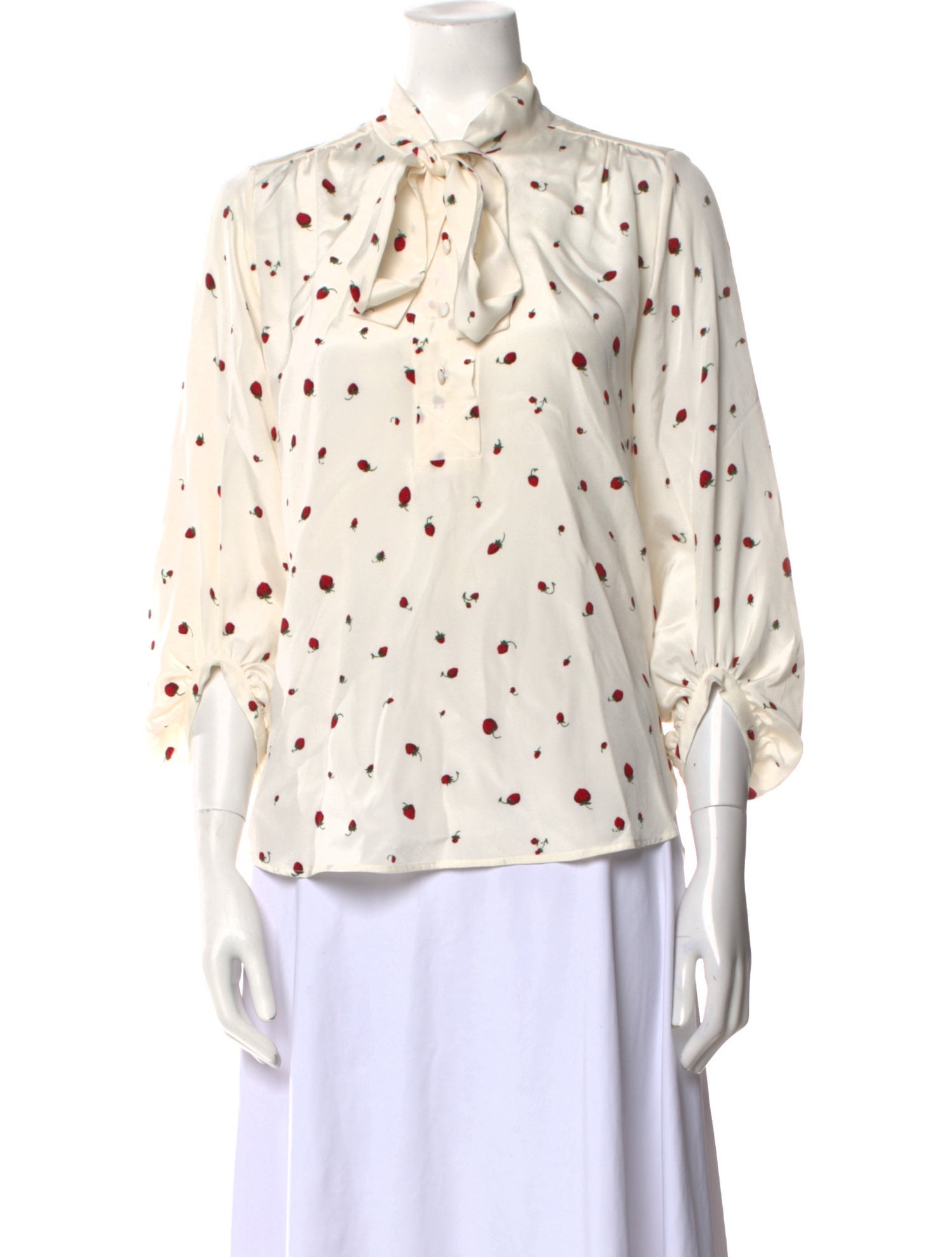 Chinti and Parker Silk Polka Dot Print Blouse