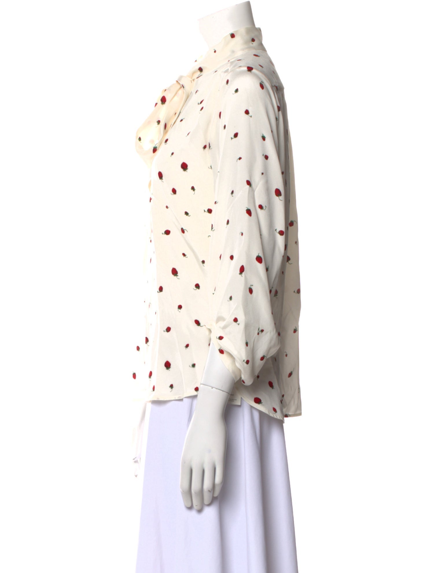 Chinti and Parker Silk Polka Dot Print Blouse