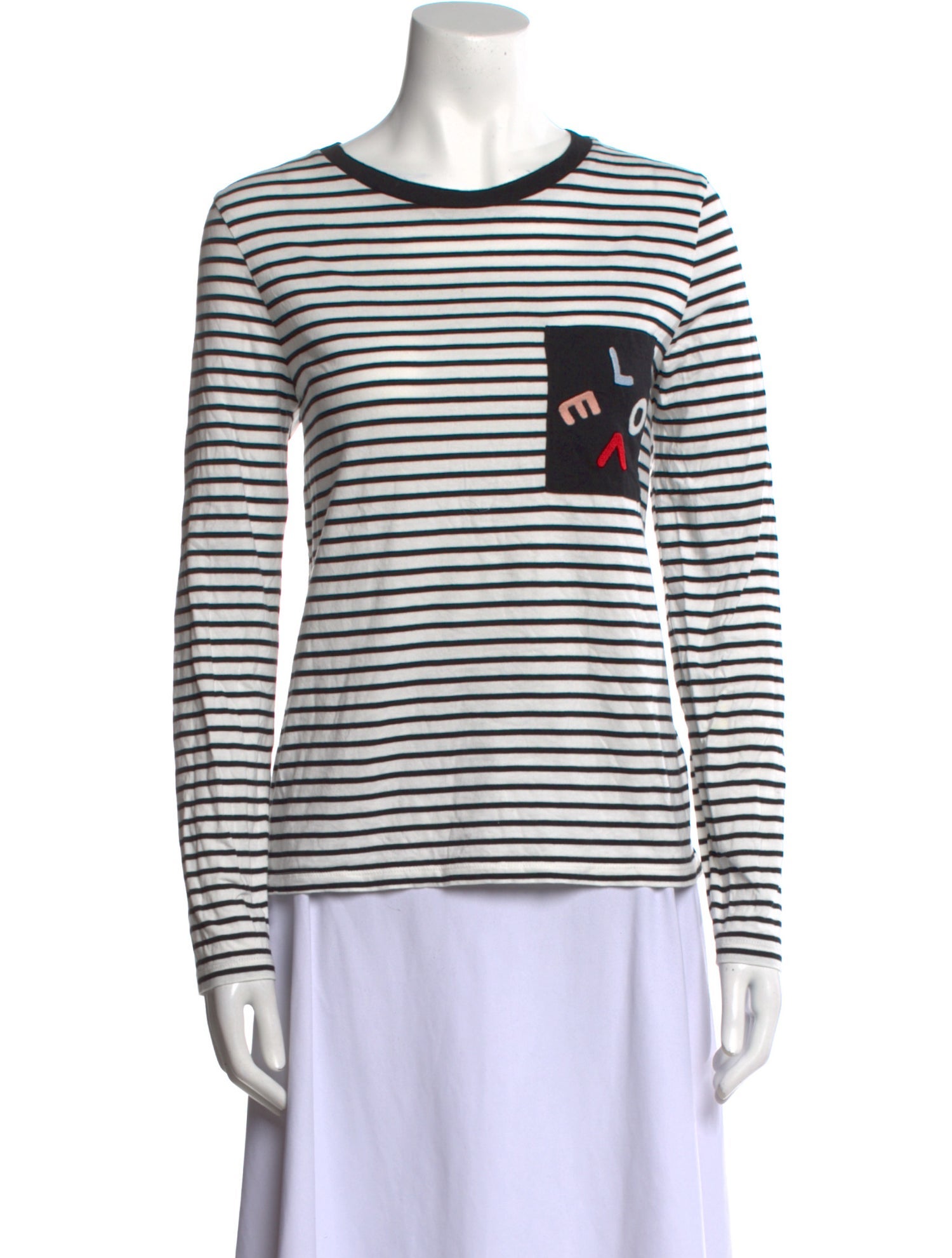 Chinti and Parker Striped Crew Neck T-Shirt