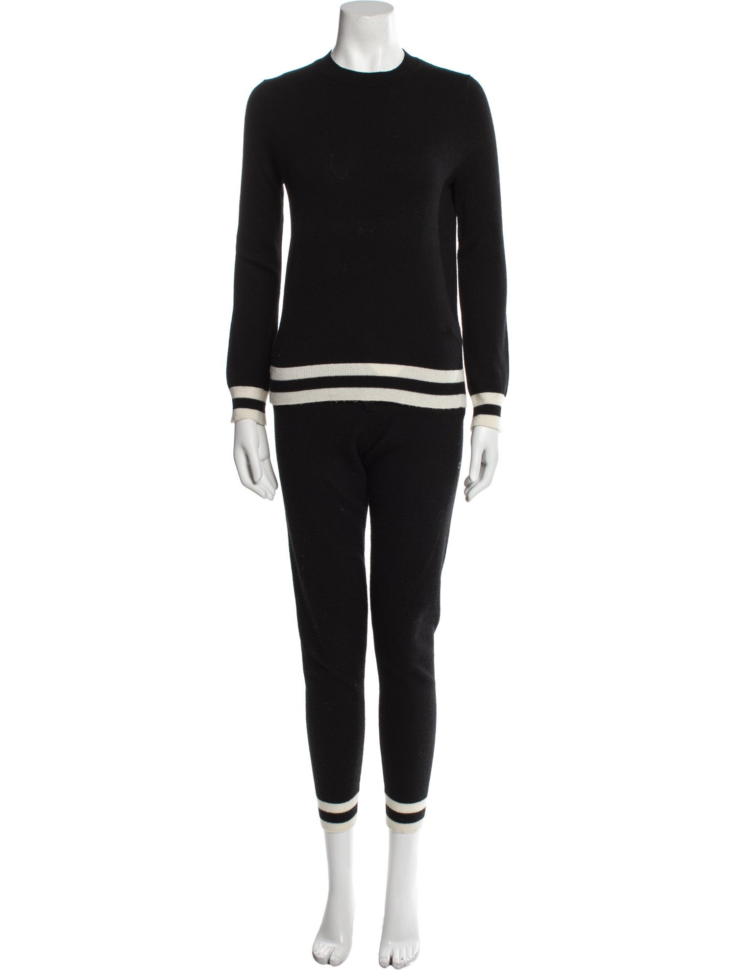 Chinti and Parker Wool Embroidered Accent Pant Set