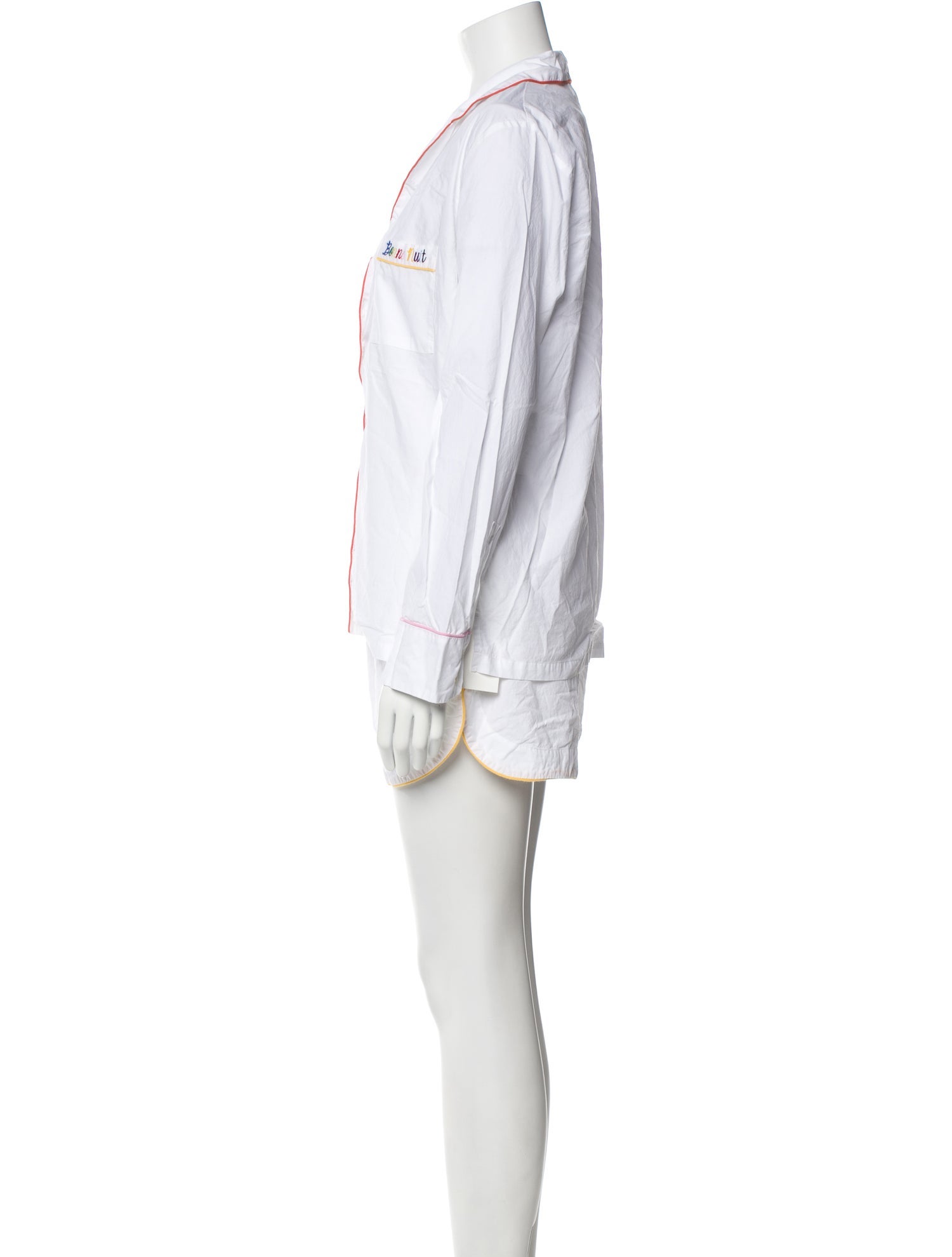 Chinti and Parker Embroidered Accent Pajamas