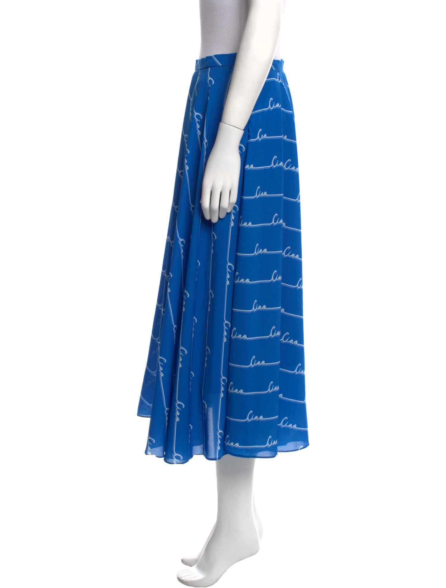 Chinti and Parker Striped Midi Length Skirt