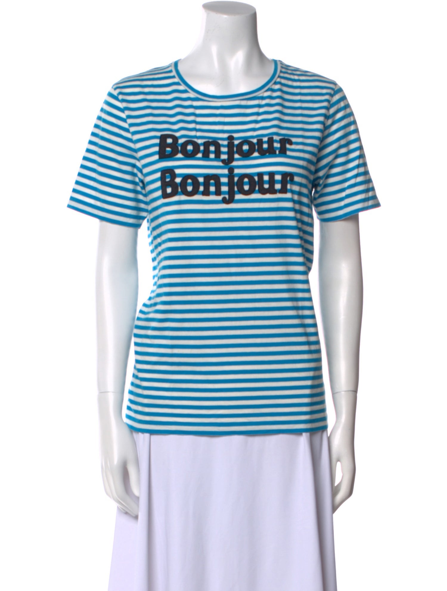 Chinti and Parker Striped Crew Neck T-Shirt